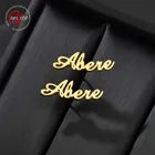 Серьги Goxijite с именем на заказ, с буквой, для женщин, для девочек, из нержавеющей стали, с именем, для пирсинга, курсивная именная табличка, подарок