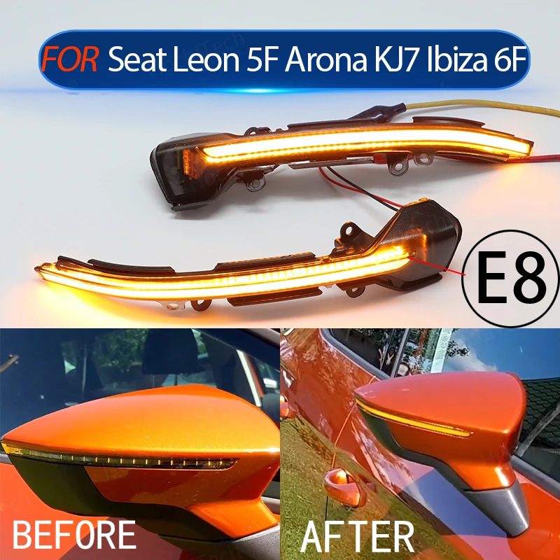 

Sequential rear view mirror lamps for Seat Ibiza 6F Arona KJ7 Leon III 5F LED Turn Signal Indicator light flasher arrow