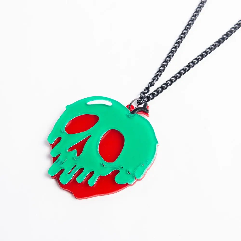 1 шт. креативное Чернильное ожерелье с кулоном-яблоком преувеличенная