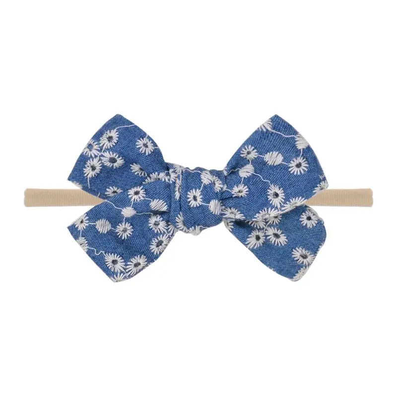 

KLV 10PCS Baby Girl Headbands Bows Newborn Infant Toddler Nylon Hairbands Floral Printed Hair Accessories Gifts
