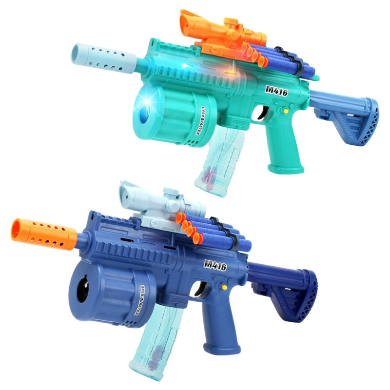 

3-in-1 Toy Shooting Guns Bubble Machine with Targets EVA Ball for Battle Game Outdoor Gift Long Range for Kids Age 3+