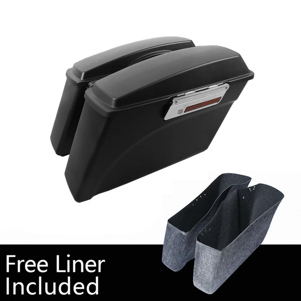 Мотоцикл Матовый Черный седельная сумка-переноска с твёрдым дном сумка для Harley