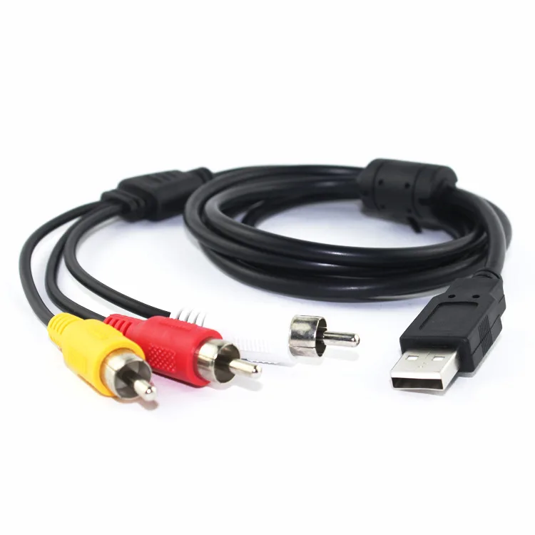 5 футов/1 м USB гнездо на 3 RCA штекер аудио конвертер видео AV A/V кабель адаптер для