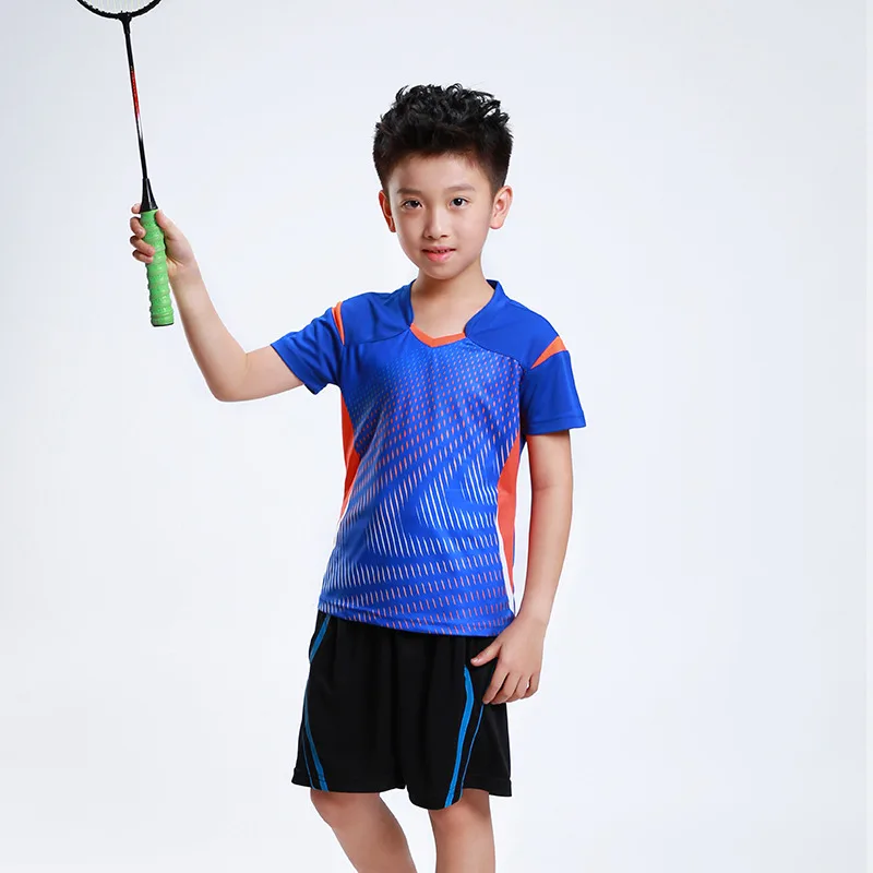 Free Print Children Badminton clothes Boy , Girl sports Tennis tracksuit , kids Badminton set , Child Tennis suit AF006