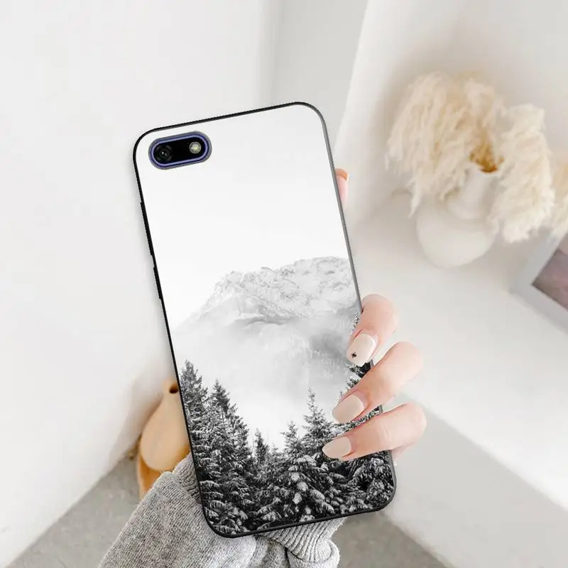 

White Pine Tree Forest Mountain Peak Mist Phone Case For Redmi K 7 8 9 20 30 X A Pro Note 4 5 6 7 8 X A T Cover