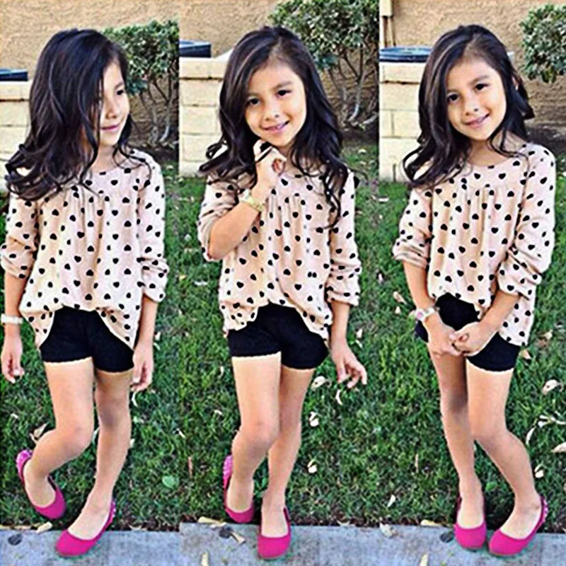 INS/Модный стильный комплект для девочек футболка и шорты из 2 предметов розовый