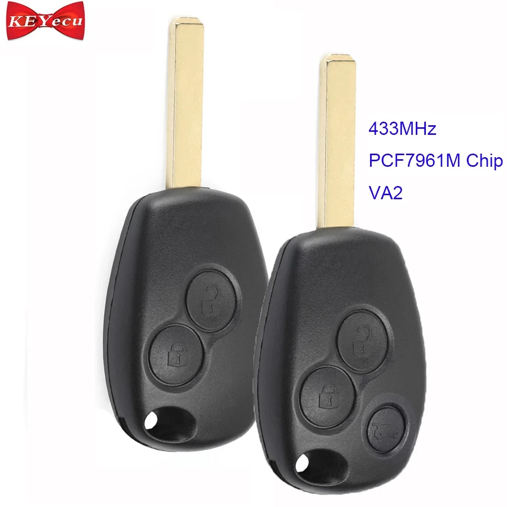 KEYECU для Renault трафика Vauxhall Vivaro 2014 2015 2016 2017 дистанционного брелок 433 МГц PCF7961M чип VA2