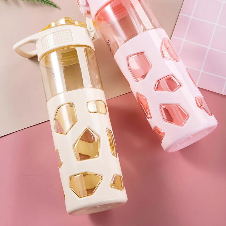 700 мл модные с трубочкой бутылка для воды защитой от ожогов чехол спортивный