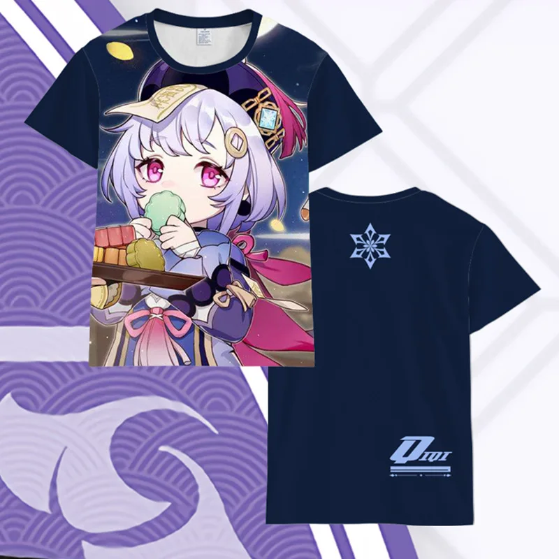 

PROJECT Anime T-shirt Summer Cartoons Game Genshin Impact Casual 3D Short Sleeve Anime Adult COS Tops Christmas Halloween Gift