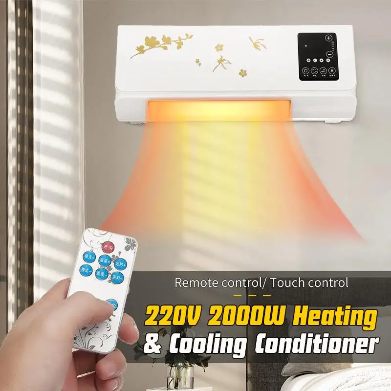 Настенный охладитель воздуха 2000 Вт с сенсорным экраном|Электрические