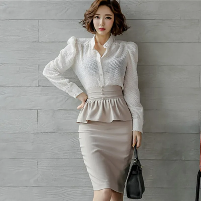 Женский модельный костюм из двух предметов корейский стиль модная рубашка с