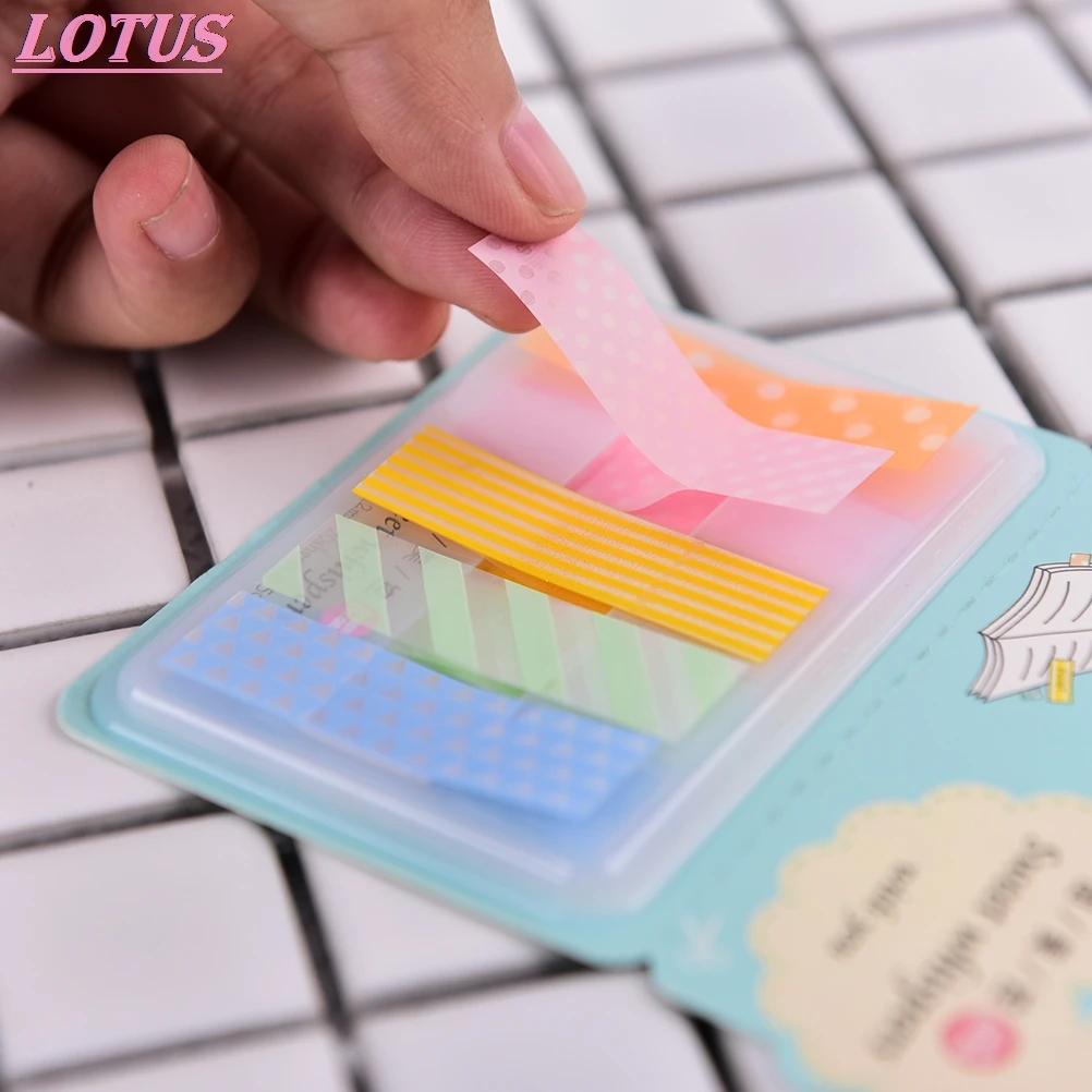

1 Pc Stick Markers Book Page Index Flag Sticky Notes Quality Cute Kawaii Candy Colored Office School Supplies