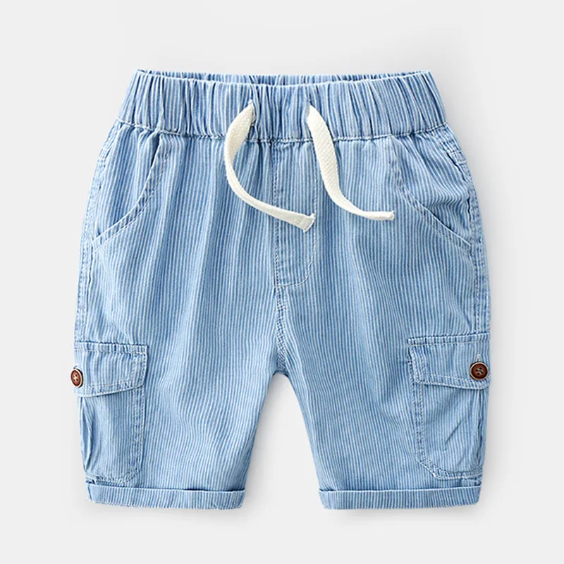 

Brand boys shorts 2020 fashion stripe baby boys shorts summer children chothing kids pants trousers boys short praia 90-130cm