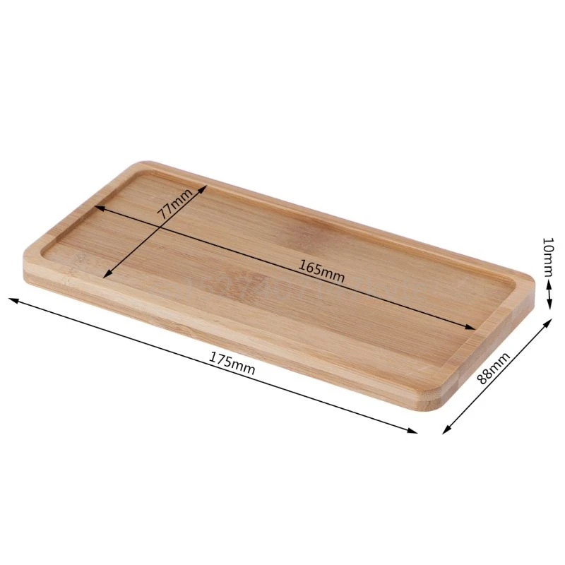 Прямоугольник Форма бамбук блюдце лоток завода мини завод подставка для