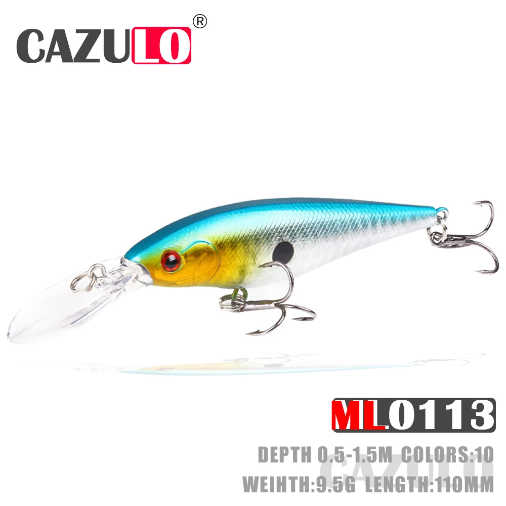 

Fishing Accessories Lures Minnow Isca Artificial Weights 9.5g 11cm Baits Depth 0.5-1.5m Wobblers Pesca For Pike Articulos Leurre