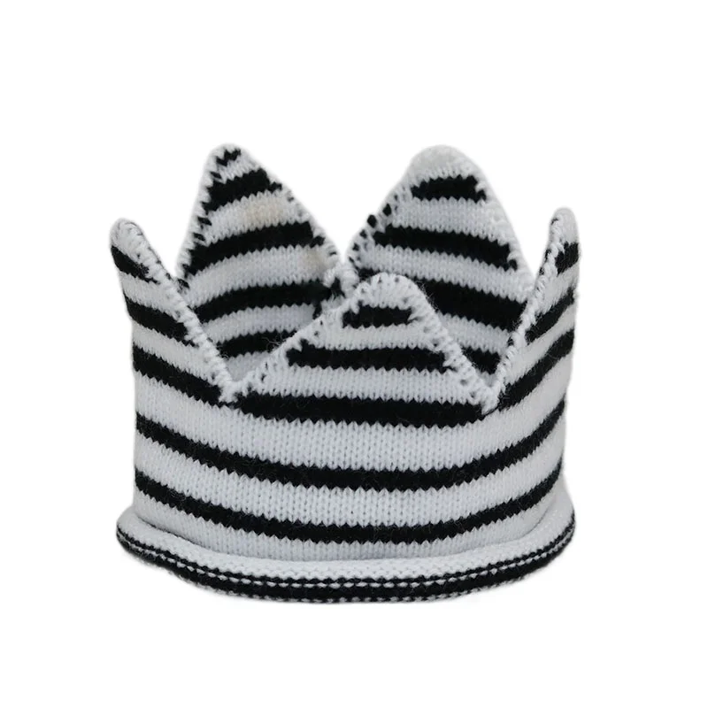 Вязаные шапки с короной для девочек детская шапочка фотосъемки вязаная шапка