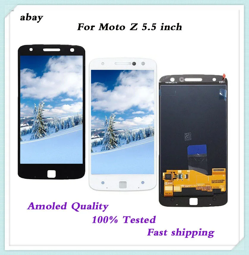 

5,5 ''Amoled для Motorola Moto Z Droid Xt1650 Xt1650-01 Xt1650-03 Lcd дисплей Сенсорное Стекло в сборе дигитайзер Запасные части