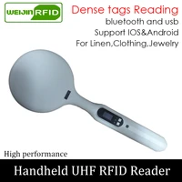 uhf rfid handheld reader dense tag reading portable encoder bluetooth linen clothing jewelry inventory scanner writer copier