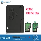 Смарт-карта OkeyTech с 3 кнопками, 433 МГц, ID46 PCF7947, для Renault Megane II Scenic II Grand Scenic 2003-2008