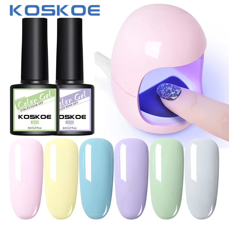 KOSKOE 3 Вт УФ светодиодный набор ламп с гель лаком для ногтей на ногти маникюра