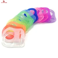 30pcs bpa free silicone baby pacifier adapter rings dummy mam pacifier holder clip adapter chain pacifier holder for nuk napkin