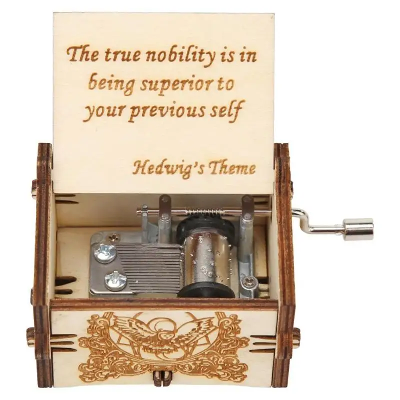 Ретро деревянные музыкальные шкатулки цитаты знаменитостей Березовая фанера