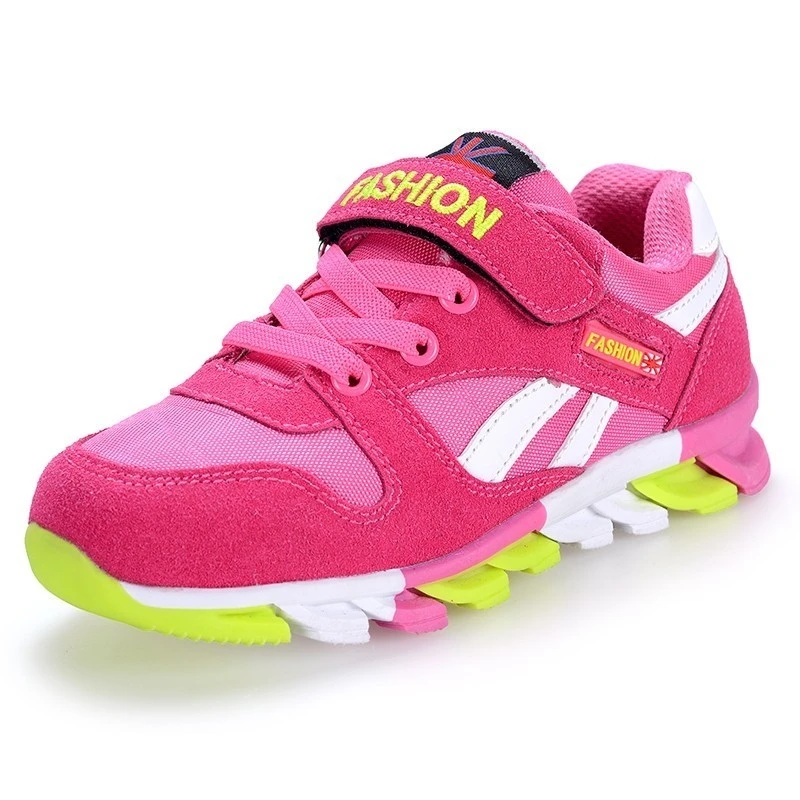 835 rose kids shoe Яркие детские кроссовки для мальчиков; дышащие кроссовки из сетчатого материала; Детская уличная спортивная обувь на липучке для маленьких девочек; цвета хаки; кроссовки - Цвет: 835 rose kids shoe