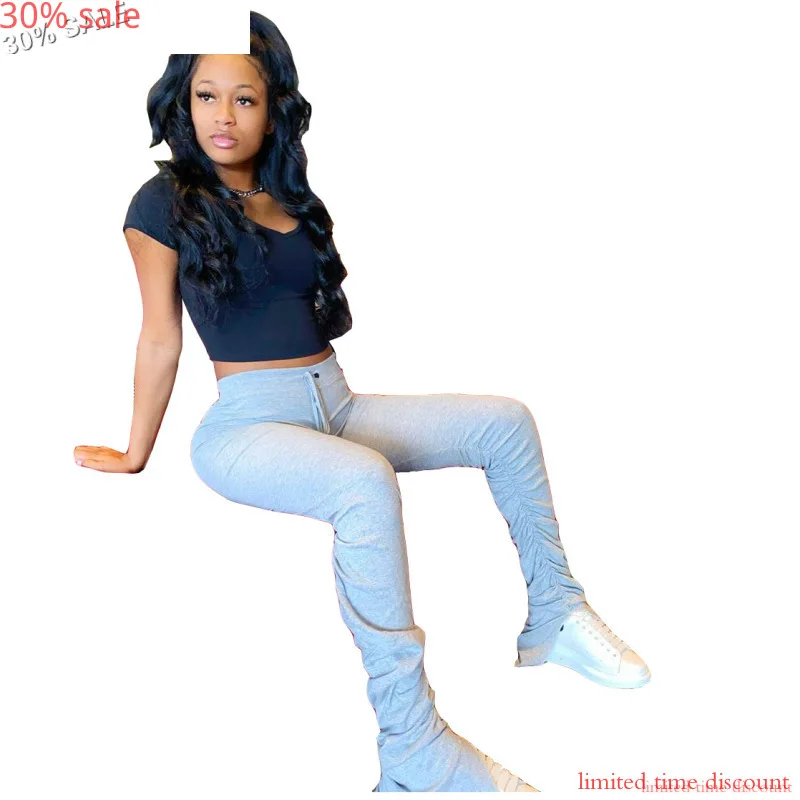 Повседневные штаны женские леггинсы расклешенные брюки модные джоггеры