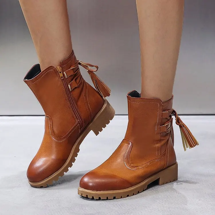 2019 г. новые зимние ботинки на платформе женская обувь Черные Ботинки martin