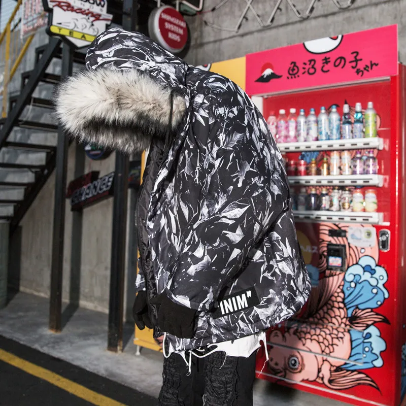 Зимняя куртка с капюшоном оверсайз | Мужская одежда