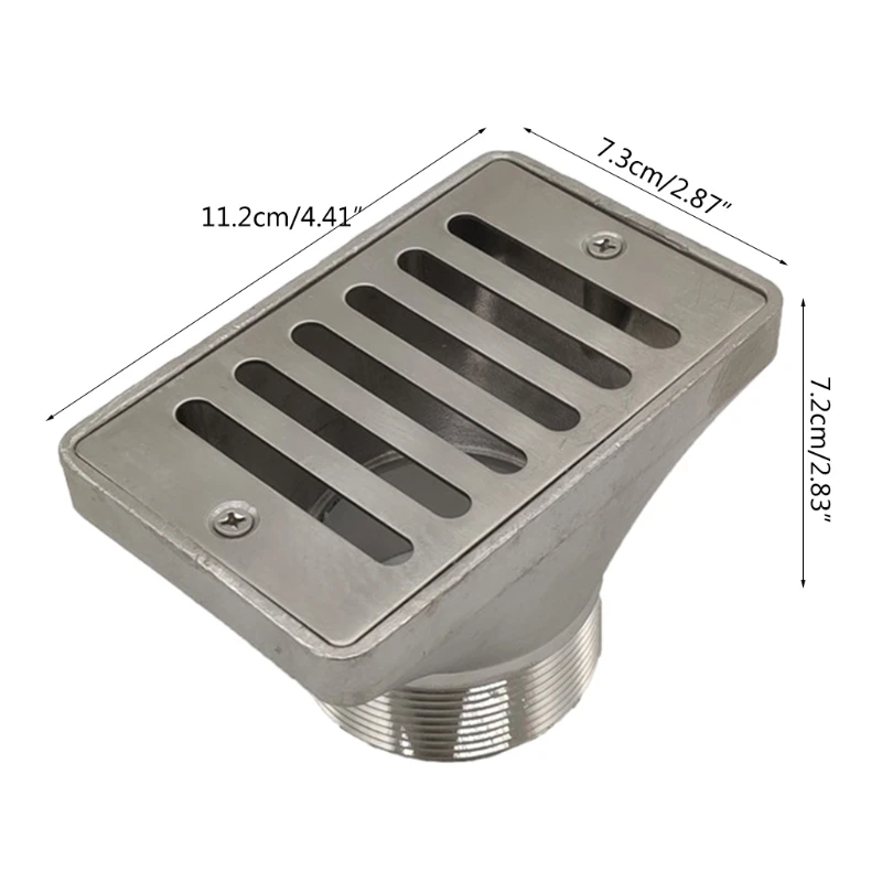 

Stainless Steel Drain Port Water Outlet Drainage Strainer Hair Catcher for Swimming Pool Aquarium Pond Accessories