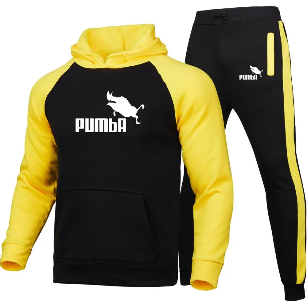 

Men'S And Women'S Suits Fashion Casual Printing Pumba Long-Sleeved Stitching Autumn And Winter Warmth Thickening Hoodie Suit