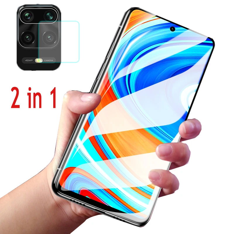 Закаленное стекло и для объектива камеры Xiaomi 2 в 1 Защита экрана Redmi Note 9 S Pro