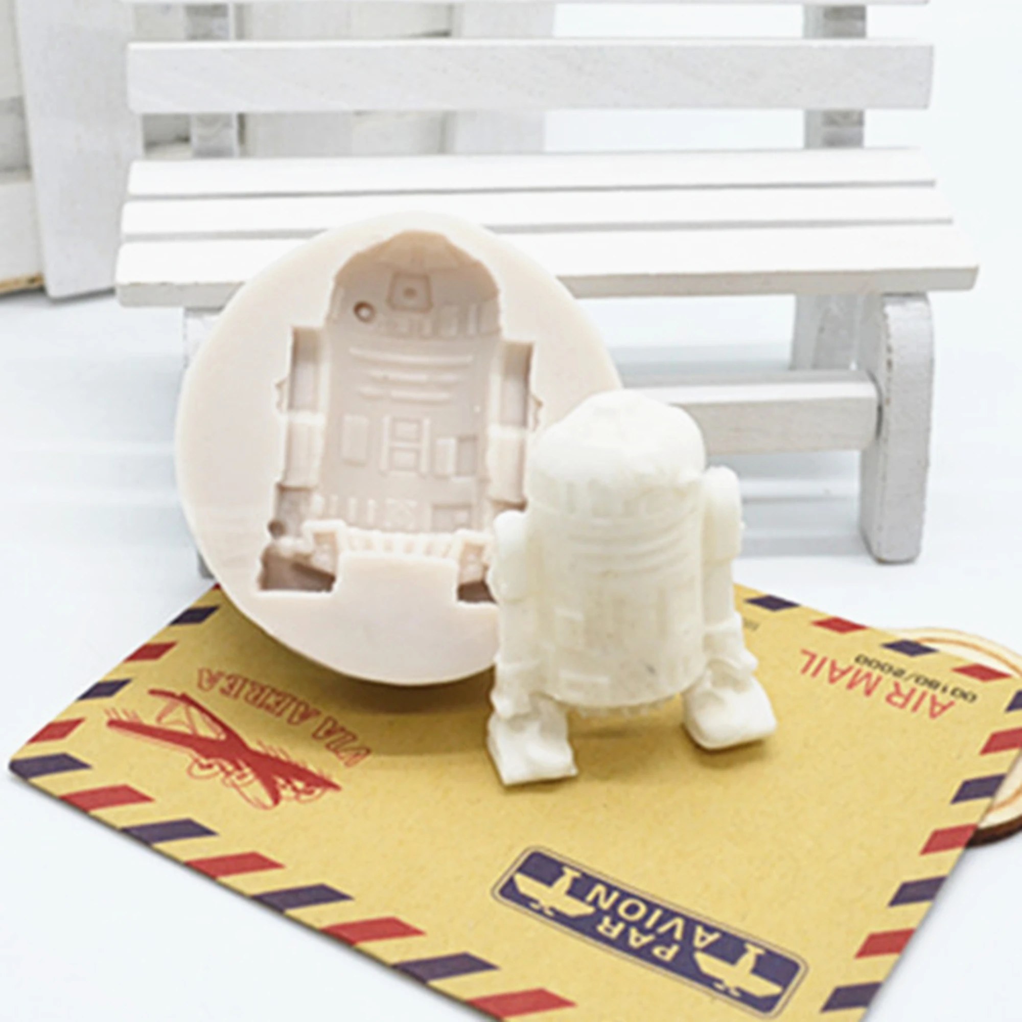 Силиконовая форма в виде робота для детского дня рождения, раньше, помадки, печенья, выпечки, шоколада, формы для конфет, M693