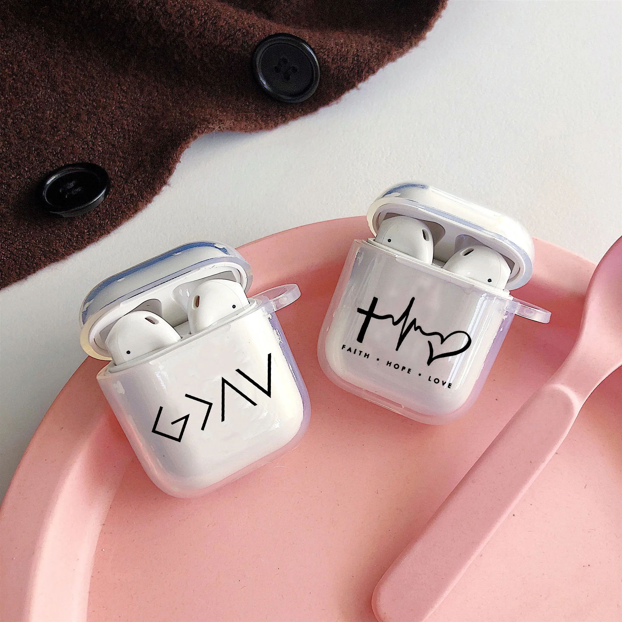 

Чехол для наушников Airpods 2 1 из мягкого ТПУ