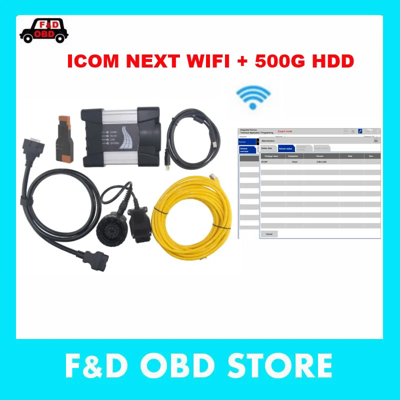 2019 07 для BMW ICOM Next WIFI с программным обеспечением 500 Гб HDD /480 ГБ SSD ISTA/D (4.18.14) &amp