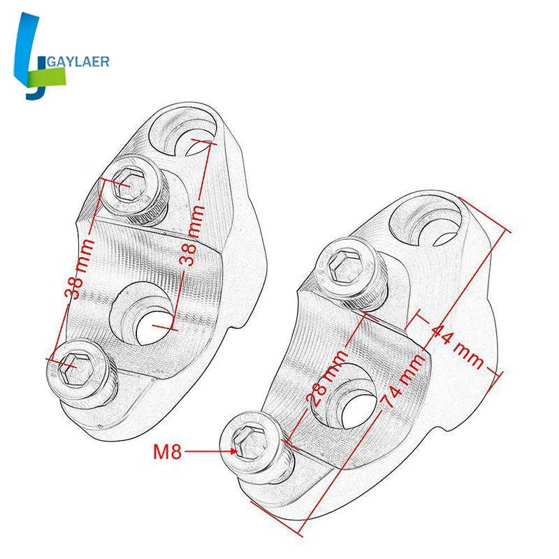 

CNC Handlebar Riser Moves Bar Up back For ADV Adventure GT 1050 1090 1190 1290 Motocross hand bar