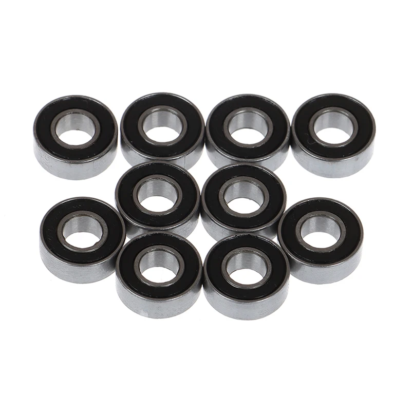 

10pcs Deep Groove Ball Miniature Bearing MR115-2RS Black Cover Model Car Bearing