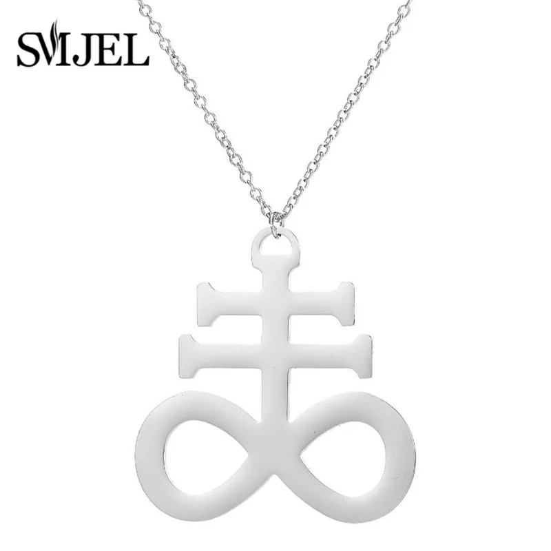 Левиафан Крест Кулон сатанинский символ из нержавеющей стали сатана ювелирные