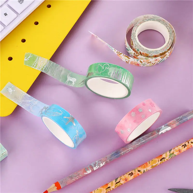1 шт. Kawaii тонкая рисовая бумага клейкие ленты Скрапбукинг маскирования клейкие ленты наклейки Скрапбукинг Washitape стиральная лента sumikko 02589