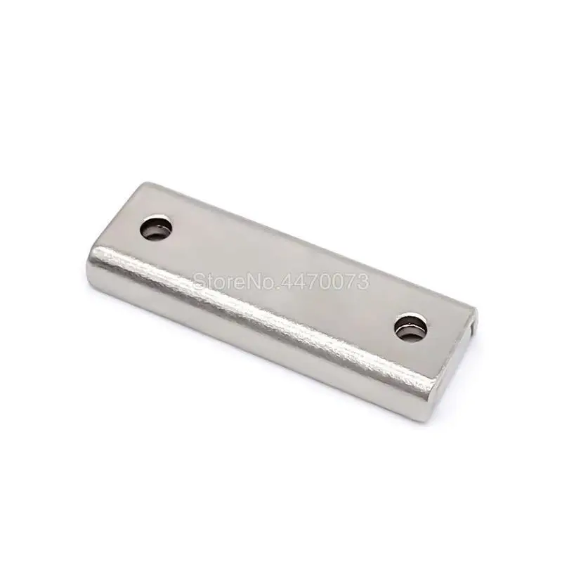 

1 pcs Strong Neodymium Rectangular Pot Magnets Countersunk Hole Magnetic with Mounting Screws Width from 10mm to 120mm