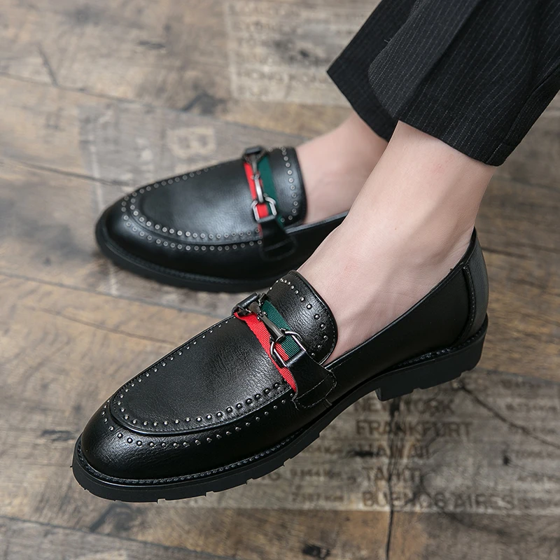 

Men's Business Casual Dress Shoes Classics Retro Social Party Evening Male Dressing Formal Shoes Men Plus Size 38-47 Loafers