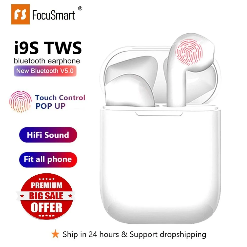 Оригинальная беспроводная гарнитура FocuSmart i9sTWS Bluetooth 5 0 сенсорные стереонаушники