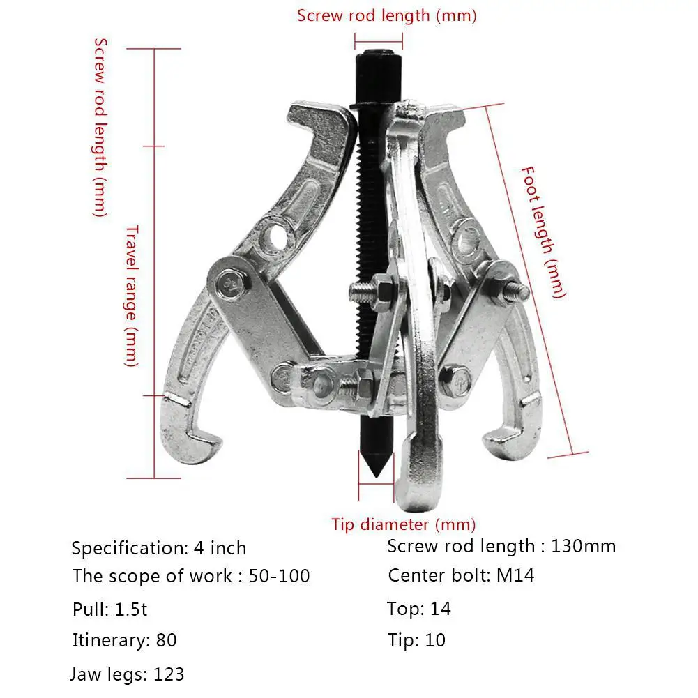 Два отверстия трехкулачковый Съемник 4 дюймов углеродистая сталь отдельный