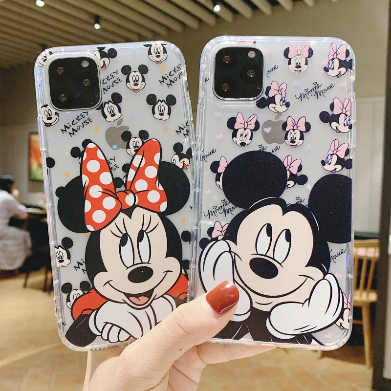 Чехлы для телефонов Disney с Микки и Минни IPhone 7Plus 8Plus X XS Max 11 Pro 12 силиконовые чехлы