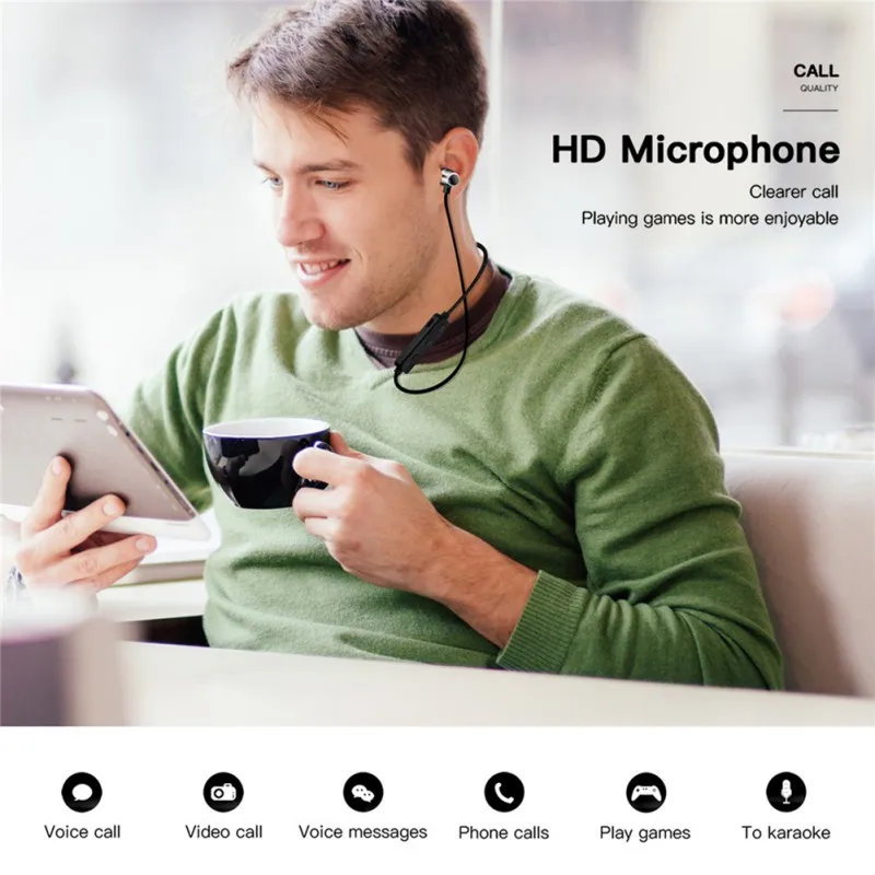 L7 Беспроводные Bluetooth 5 0 наушники Металлические Магнитные стерео Spo карты