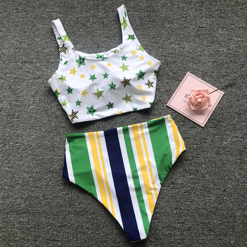 Сексуальное бикини с высокой талией 2021 Бразильские Купальники женский купальник