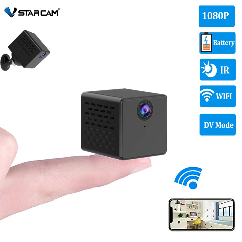 Мини ip камера Vstarcam CB73 встроенный аккумулятор с широкоугольным ночным видением 150