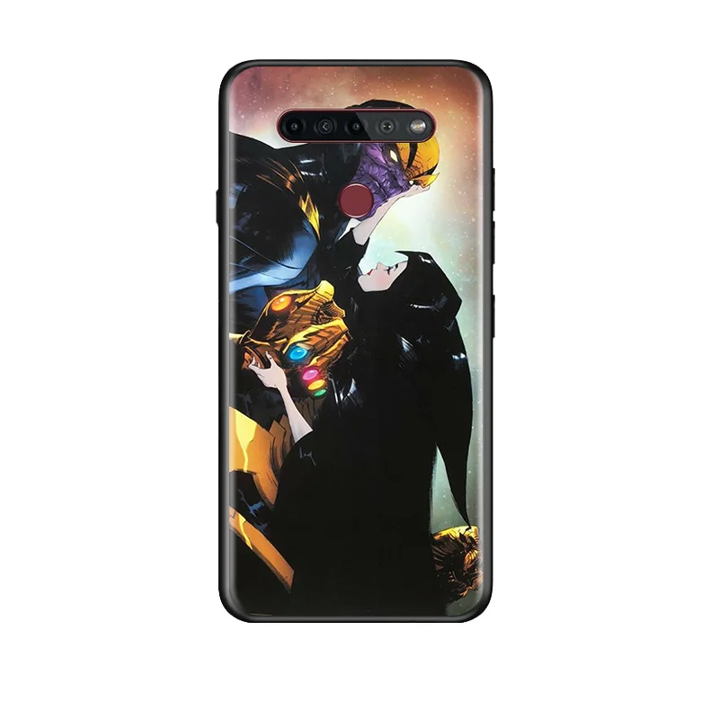 

Marvel Avengers Thanos For LG G8 G8S G8X V30 V30S V40 V50 V50S V60 Q60 ThinQ 5G Soft Shell TPU Silicone Black Cover Phone Case
