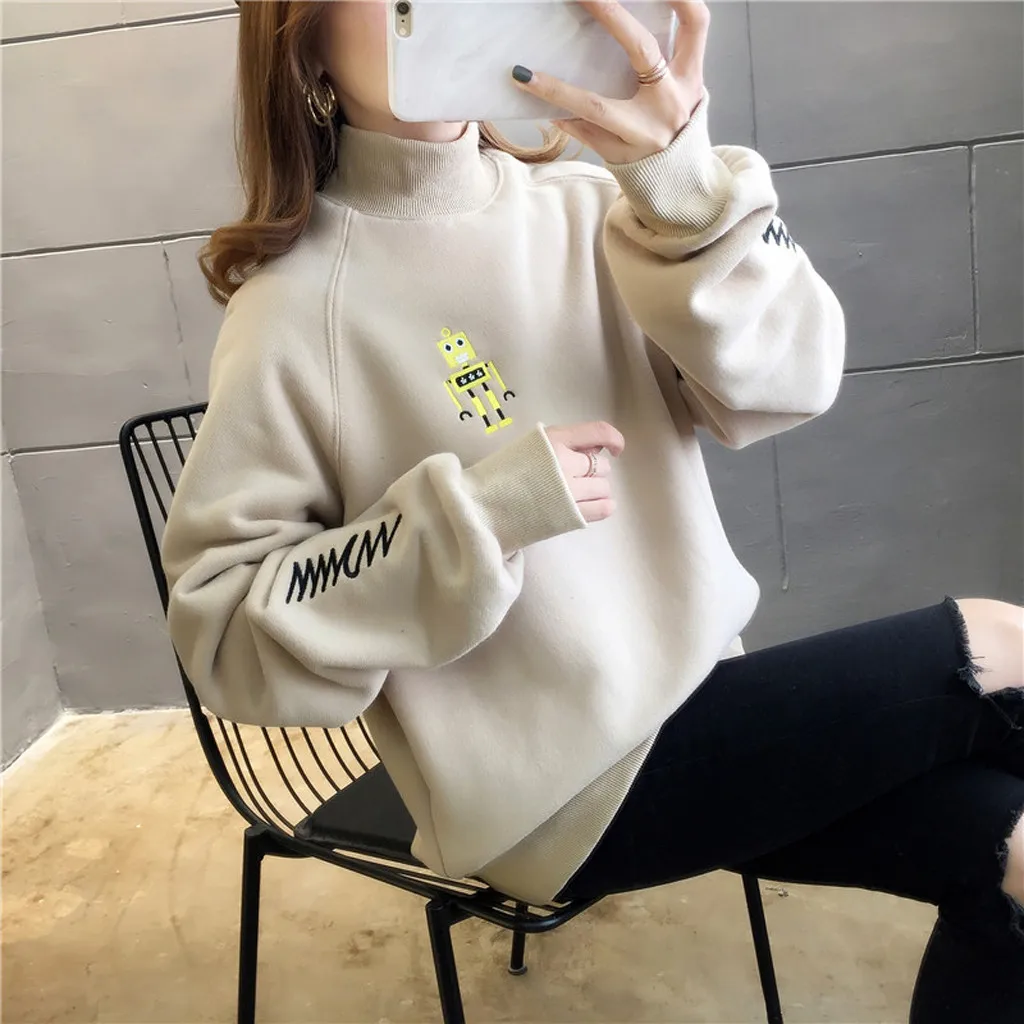 Бесплатная Страусиная осенне-зимняя женская Повседневная Толстовка с принтом на